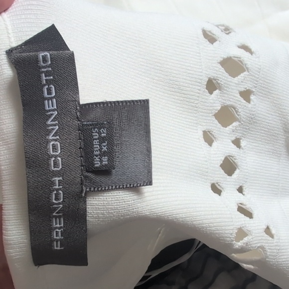 French Connection White Sleeveless Cutout Fit-and-Flare 'kai' 12 - Picture 10 of 11